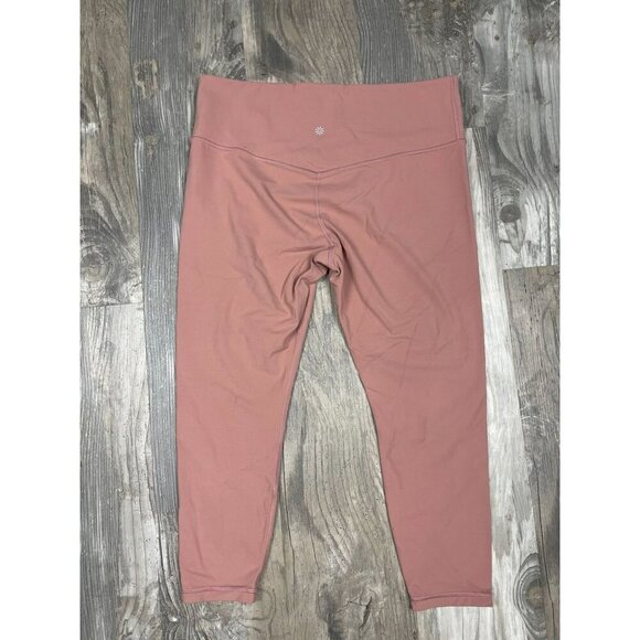 Athleta Ultra High Rise Elation 7/8 Tight Leggings XL Pink Rose Athletic Workout - Picture 2 of 8
